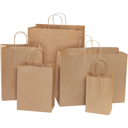 Gusseted Paper Shopping Bags