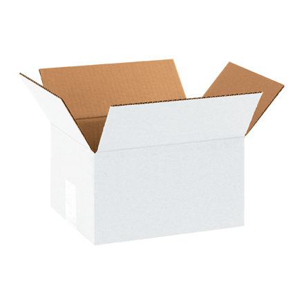 10 x 8 x 6" White Corrugated Boxes